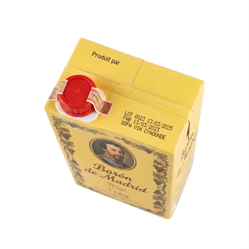 bouchon rouge pratique vin rouge sucré en brique